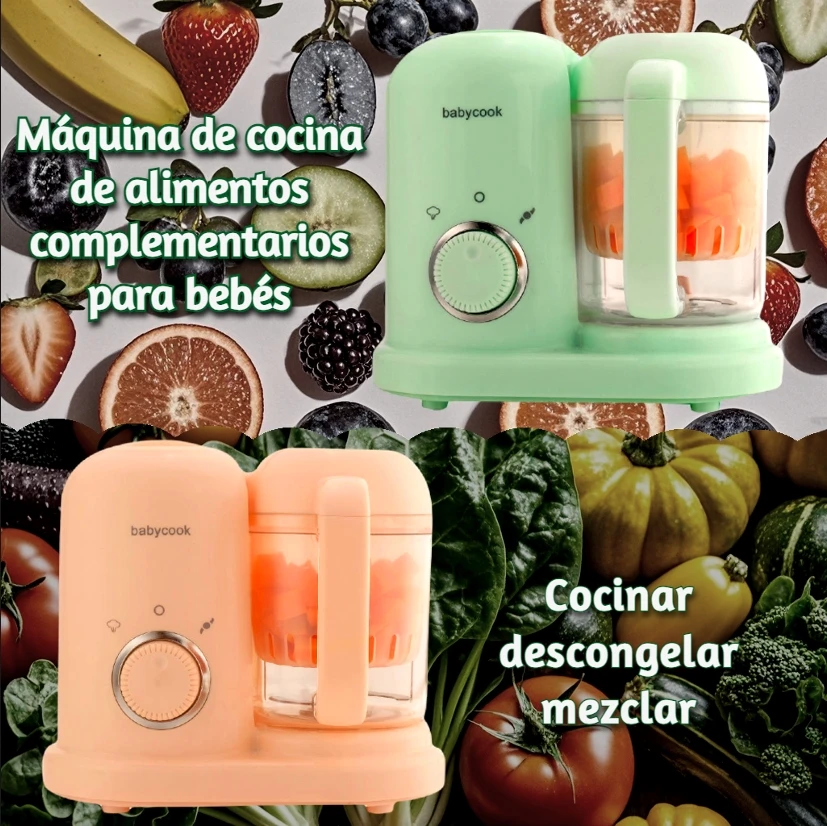 Moinhos de comida de bebê Licuadora eléctrica multifuncional para bebés, máquina de suplemento de molinos de para bebés, procesador de alimentos bebe Molinillo, vaporizador, mezclador, cocina al vapor