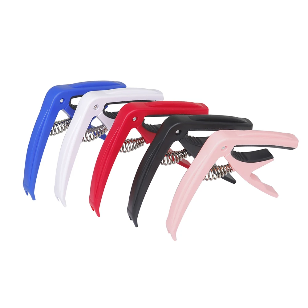 Universal Capo กีตาร์อุปกรณ์เปลี่ยนอย่างรวดเร็ว Clamp Key กีตาร์คลาสสิกอะคูสติก Capo ปรับแต่ง Ukulele Clamp สำหรับชิ้นส่วนกีตาร์
