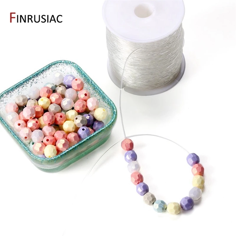 0.4-1.0mm cabo elástico corda de cristal transparente linha elástica para fazer jóias, diy pulseira colar frisado acessórios