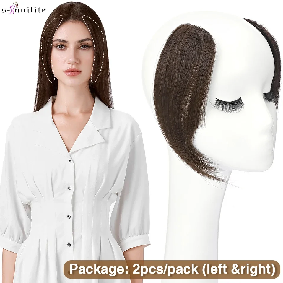S-Noilite Bên Chia Tay Bằng 2 Chiếc Tóc Tự Nhiên Nổ Tóc Tua Rua Trái Phải Làm Tóc 16G bộ Tóc Giả Nổ Có Kẹp
