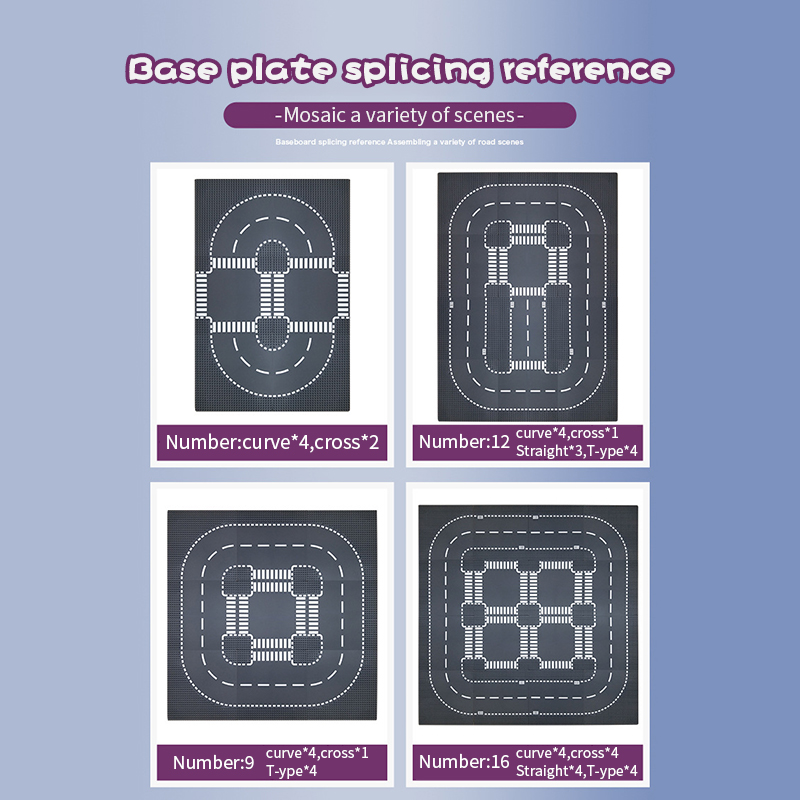 CLASSIC Building Block ฐานแผ่น City View การจราจรแผนที่ตัวเลขของเล่นก่อสร้างอิฐ 32 จุดพลาสติก Baseplates เด็กของขวัญ