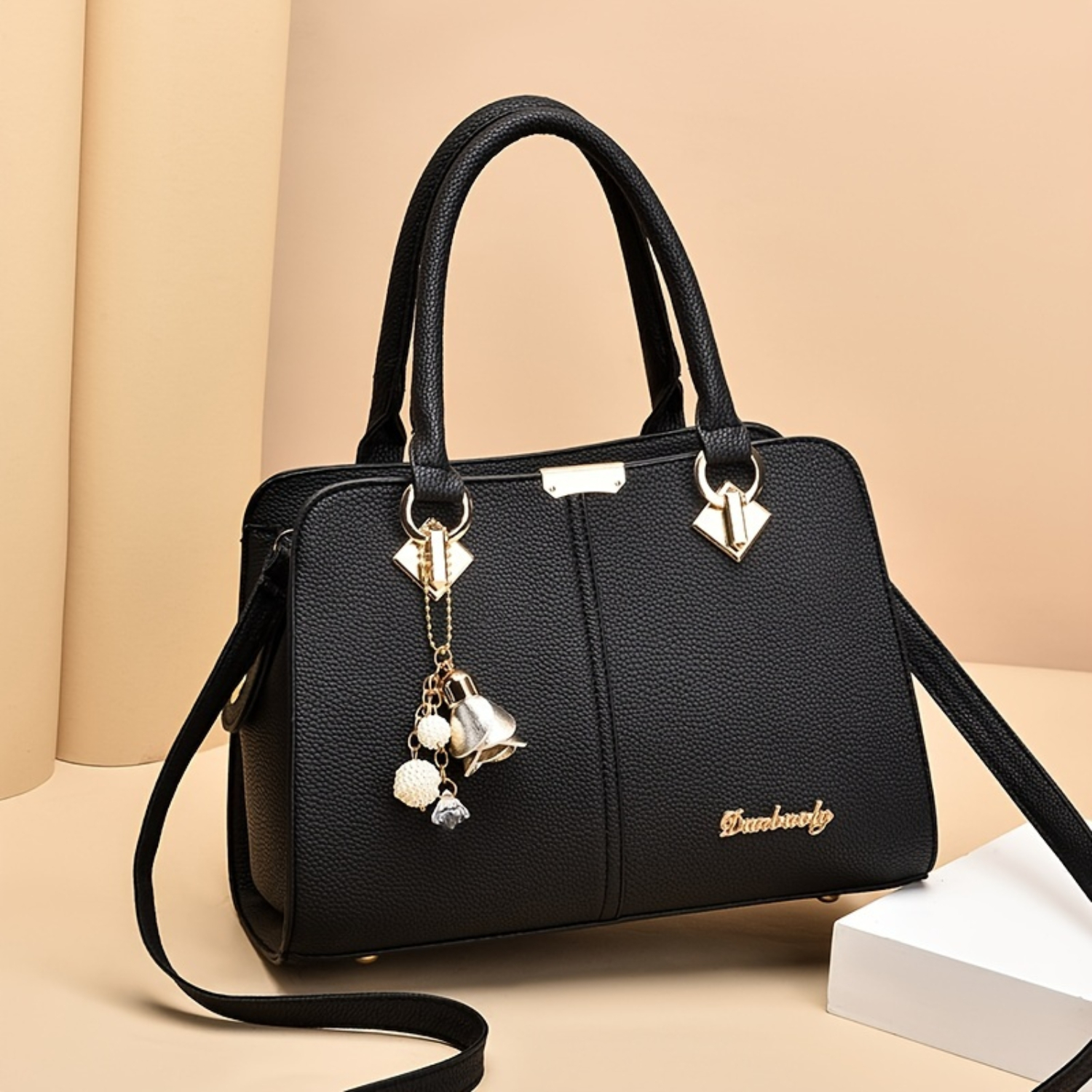 Bolso elegante para mujer, bolso de mano con asa superior de lujo, bolso de hombro tipo bandolera a la moda