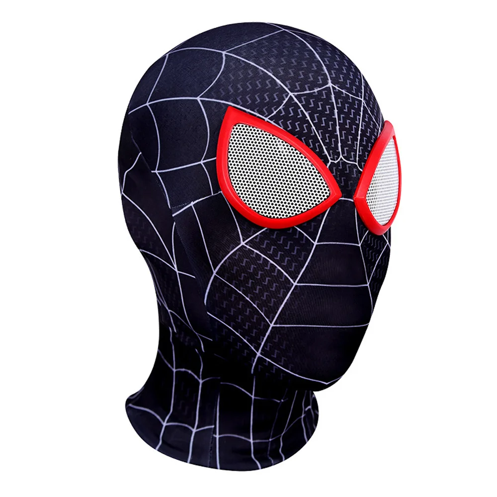 Amazing Spider Man Miles แต่งตัวชุดหูฟังผู้ใหญ่หน้ากาก Super Hero ภาพยนตร์หล่อ Spider Man Gwen แต่งตัว Props หน้ากากคอสเพลย์