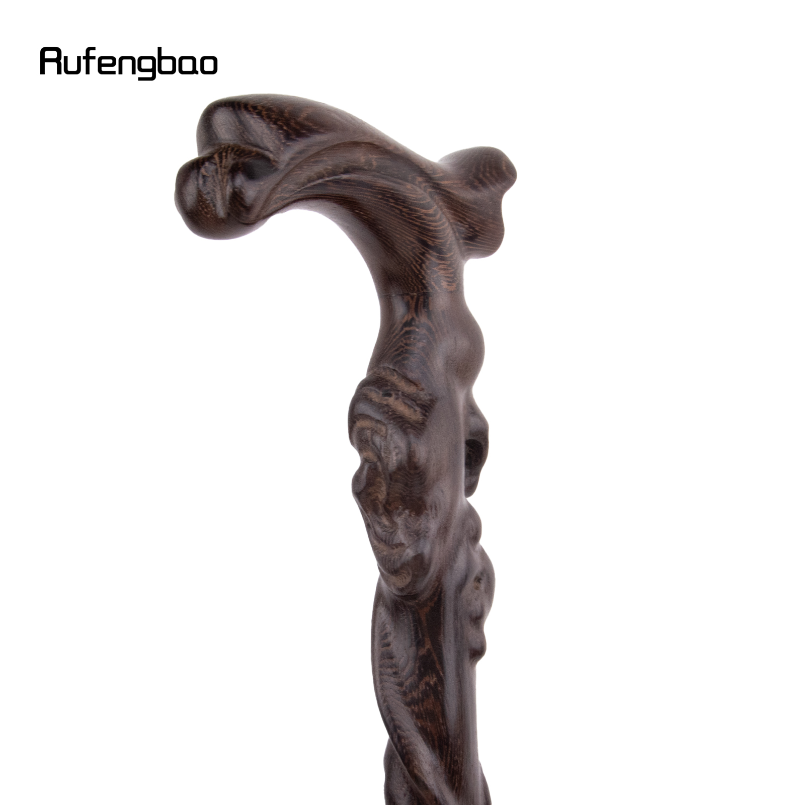 Bastão de madeira, Raiz de árvore marrom, Ccosplay decorativo, Festa de Halloween, Muleta de boca, Varinha Crosier, 93cm