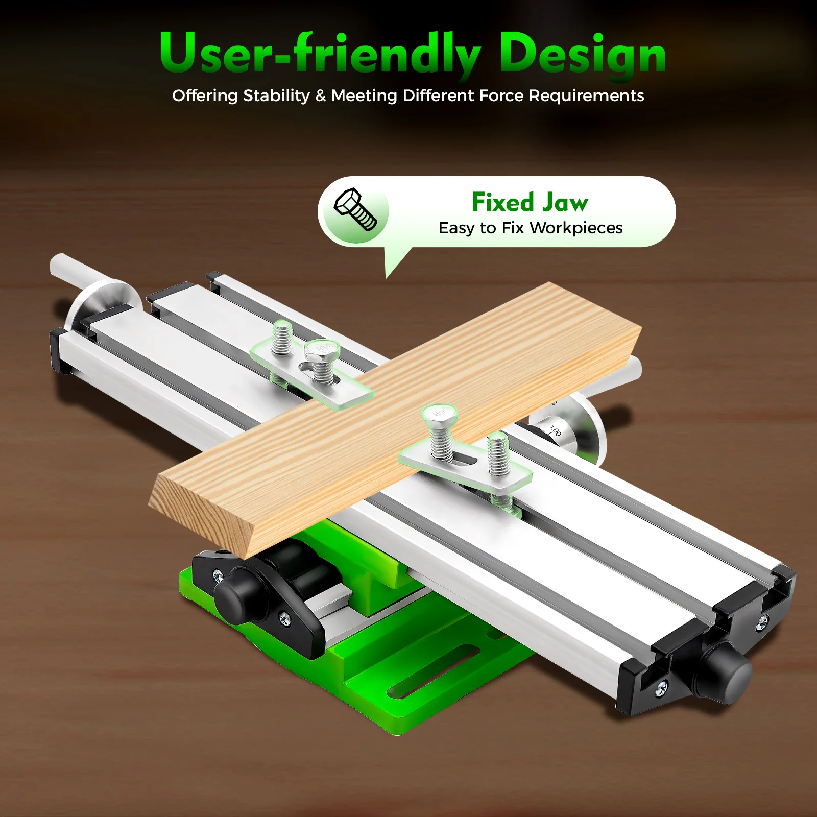 Adjustable Design Milling Machine Worktable, Cross Slide Table, Aluminum Alloy Compound Drilling Slide Table