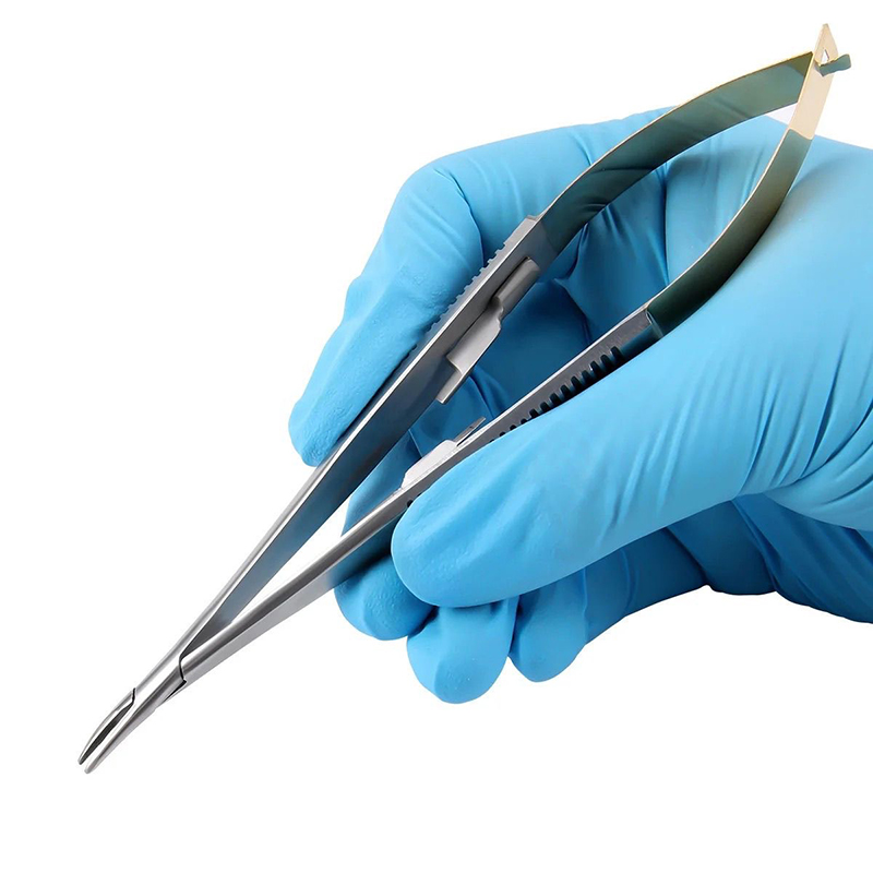 1PC 14cm/16cm Castroviejo Nadelhalter Dental Kieferorthopädische Implantat Zahnarzt Werkzeug Gerade/Gebogene Pinzette mikrochirurgie
