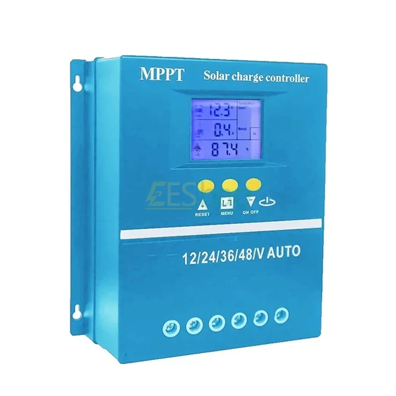 100A MPPT คอนโทรลเลอร์ชาร์จพลังงานแสงอาทิตย์อัตโนมัติ 12V 24V 36V 48V สําหรับตะกั่วกรดแบตเตอรี่ลิเธียมพลังงานแสงอาทิตย์ PV Regulators จอแสดงผล LCD