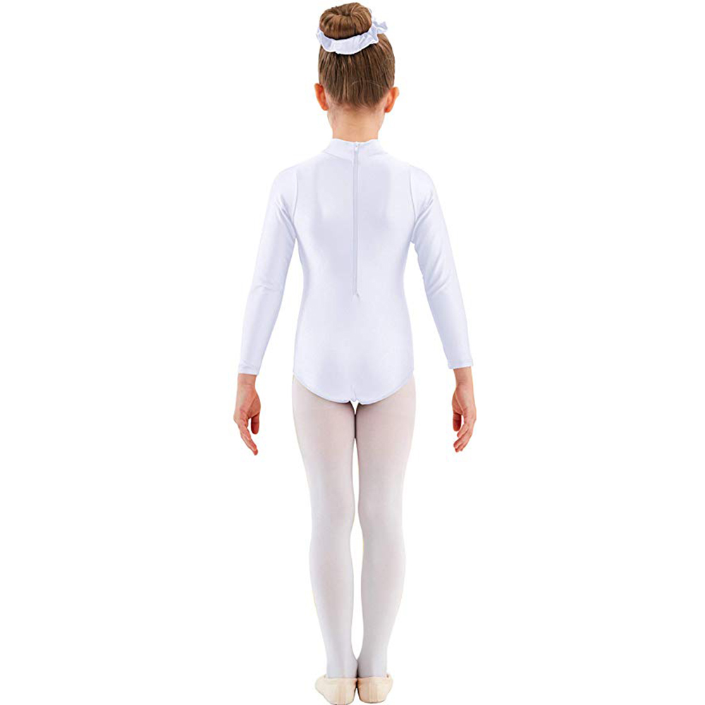 AOYLISEY enfants justaucorps de Ballet de base à manches longues col roulé filles gymnastique Spandex enfant en bas âge bébé barboteuse Costumes de danse