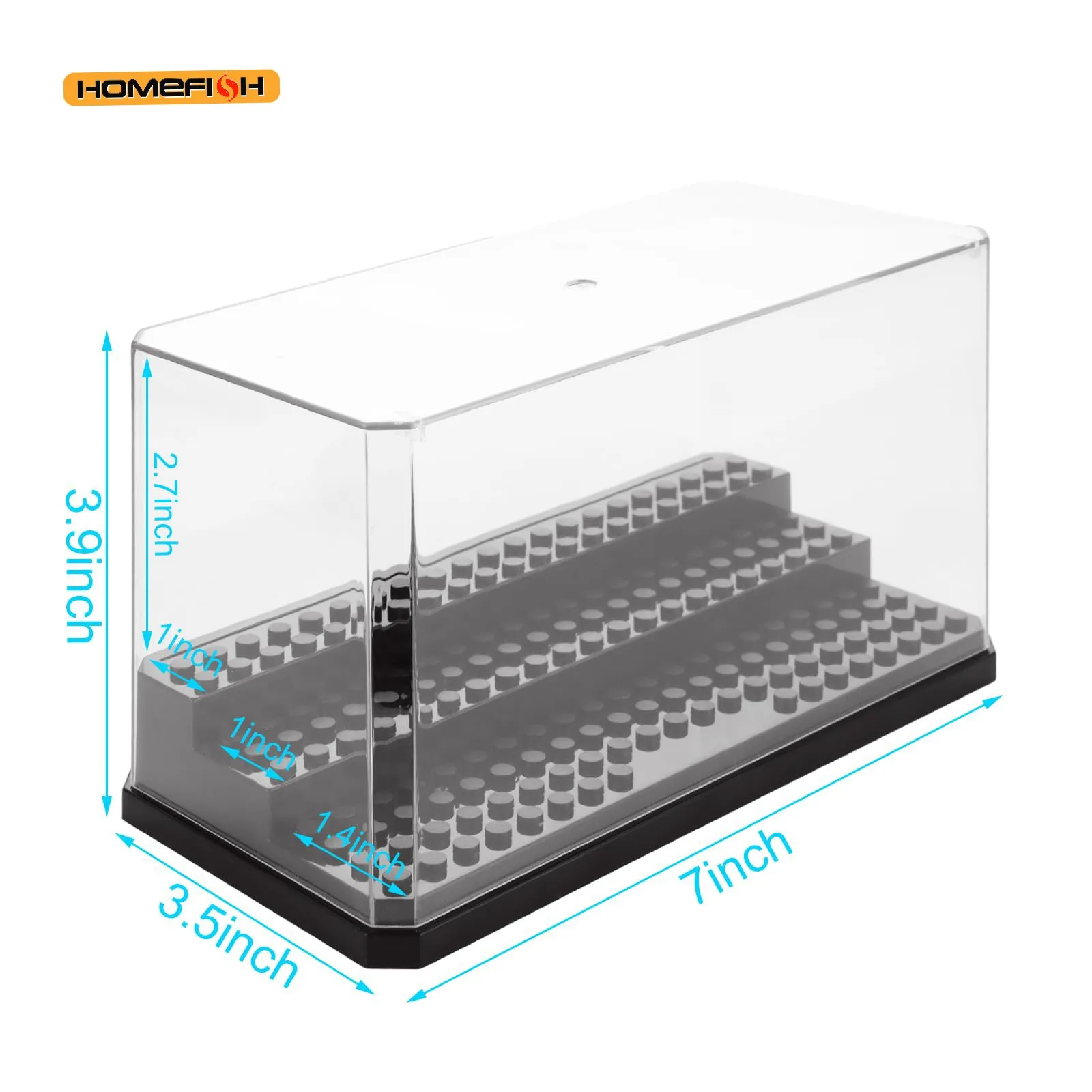 Acrylic Minifigures Display CaseStackable and Dustproof Building Block Display Box for Lego Action Figure Toys Storage