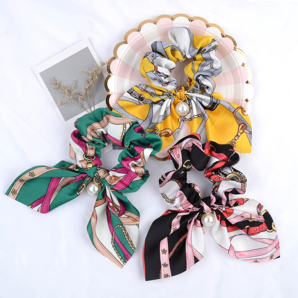 Mới Voan Nơ Thun Cột Tóc Cho Nữ Cô Gái Đồng Màu Scrunchies Băng Quan Hệ Đuôi Ngựa Giá Đỡ Tóc Accessorie