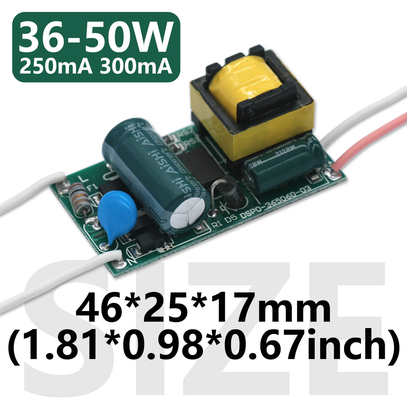 Treiber für LEDs 8-25w 18-36w 36-50w Adapter Transformator Netzteil 250ma 300ma Licht transformator