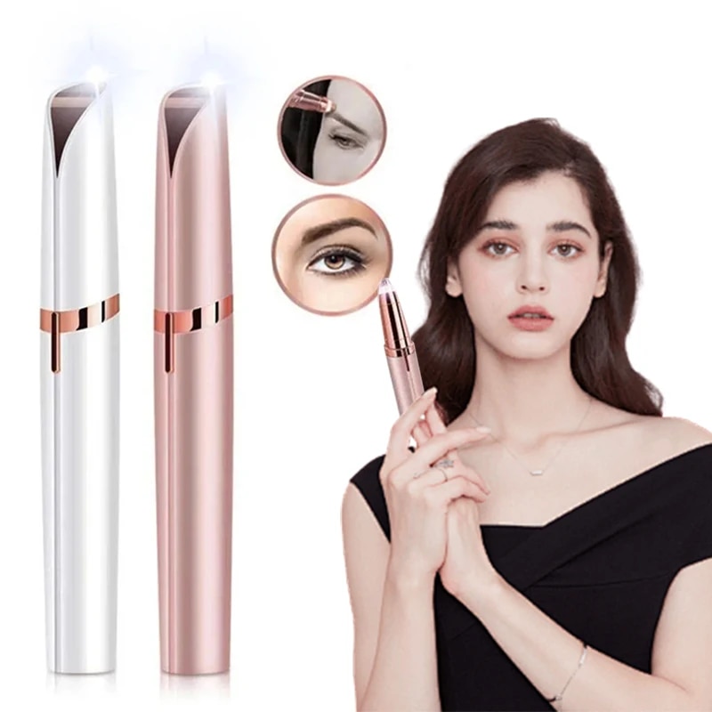 Recortador de cejas eléctrico inteligente, herramienta para hombre y mujer, afeitadora limpia para mujer, depiladora automática, recortador de depilación de belleza