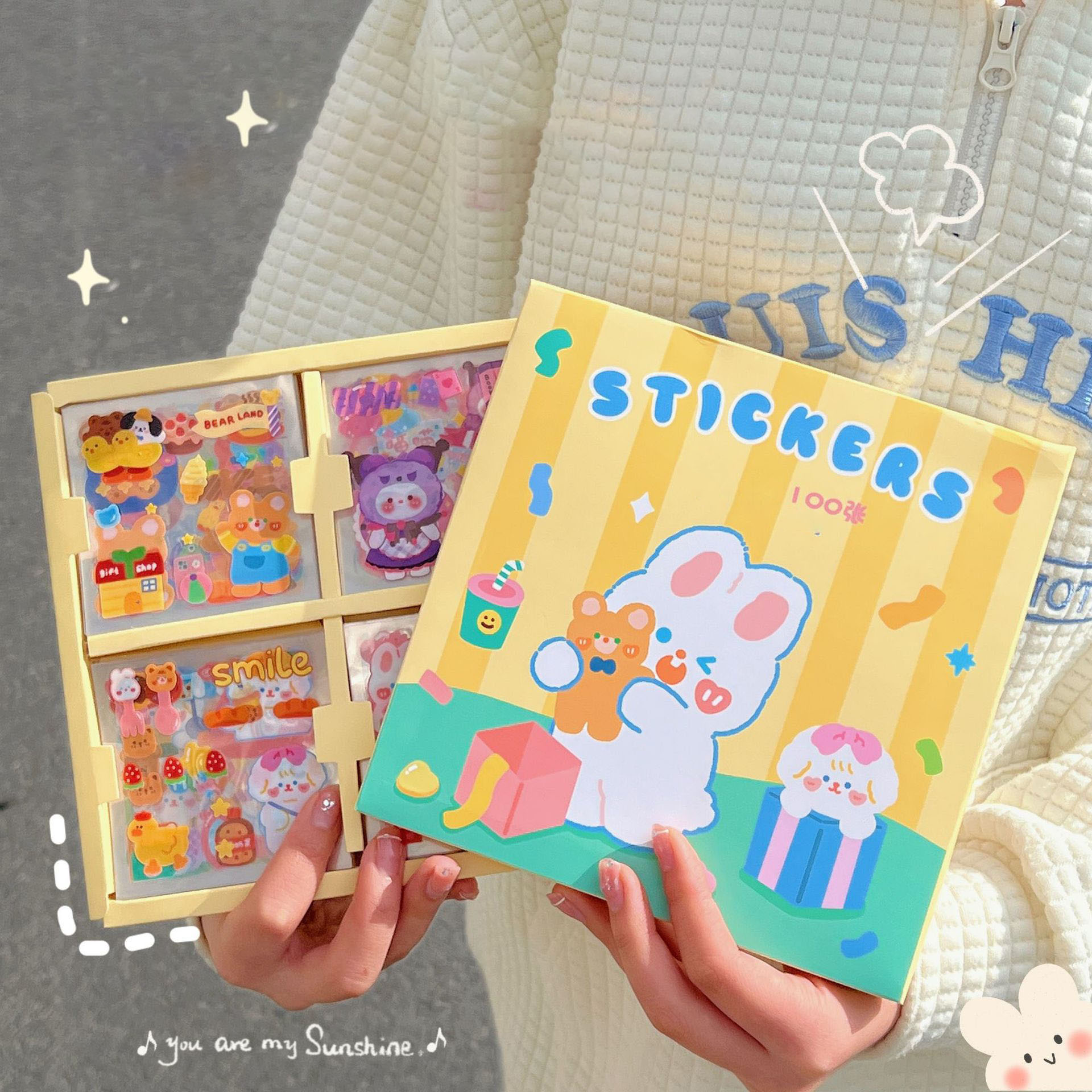 25/100 ชิ้นการ์ตูนน่ารักสติกเกอร์แพ็คคู่มือวัสดุสติกเกอร์กันน้ําคู่มือสติกเกอร์