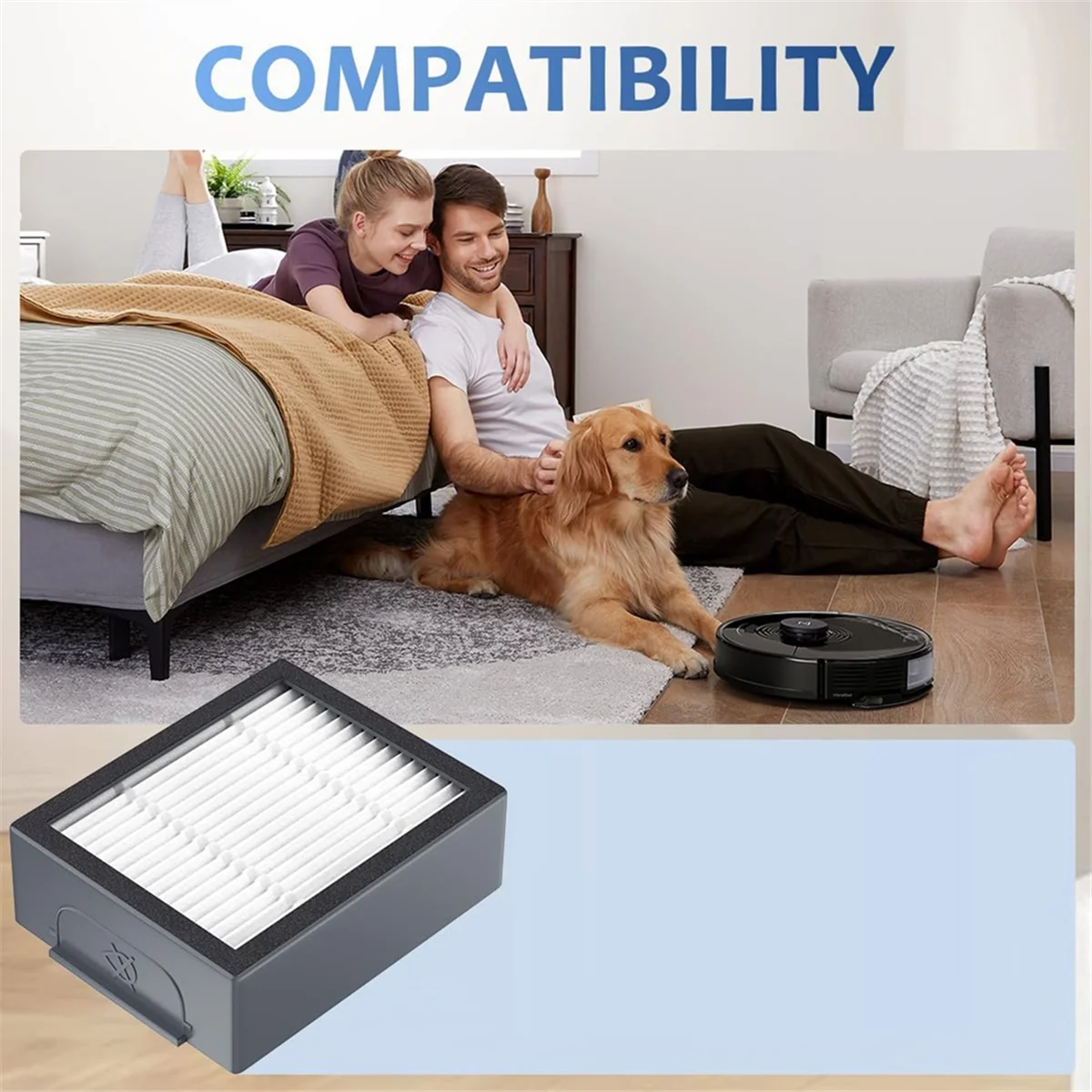 HEPA Filter for IRobot Roomba Evo I,E,J Series:E5 E6 E7 I1 I3 I4 I5 I6 I7 I8 J7 and All Plus Robotic Vacuum Cleaners