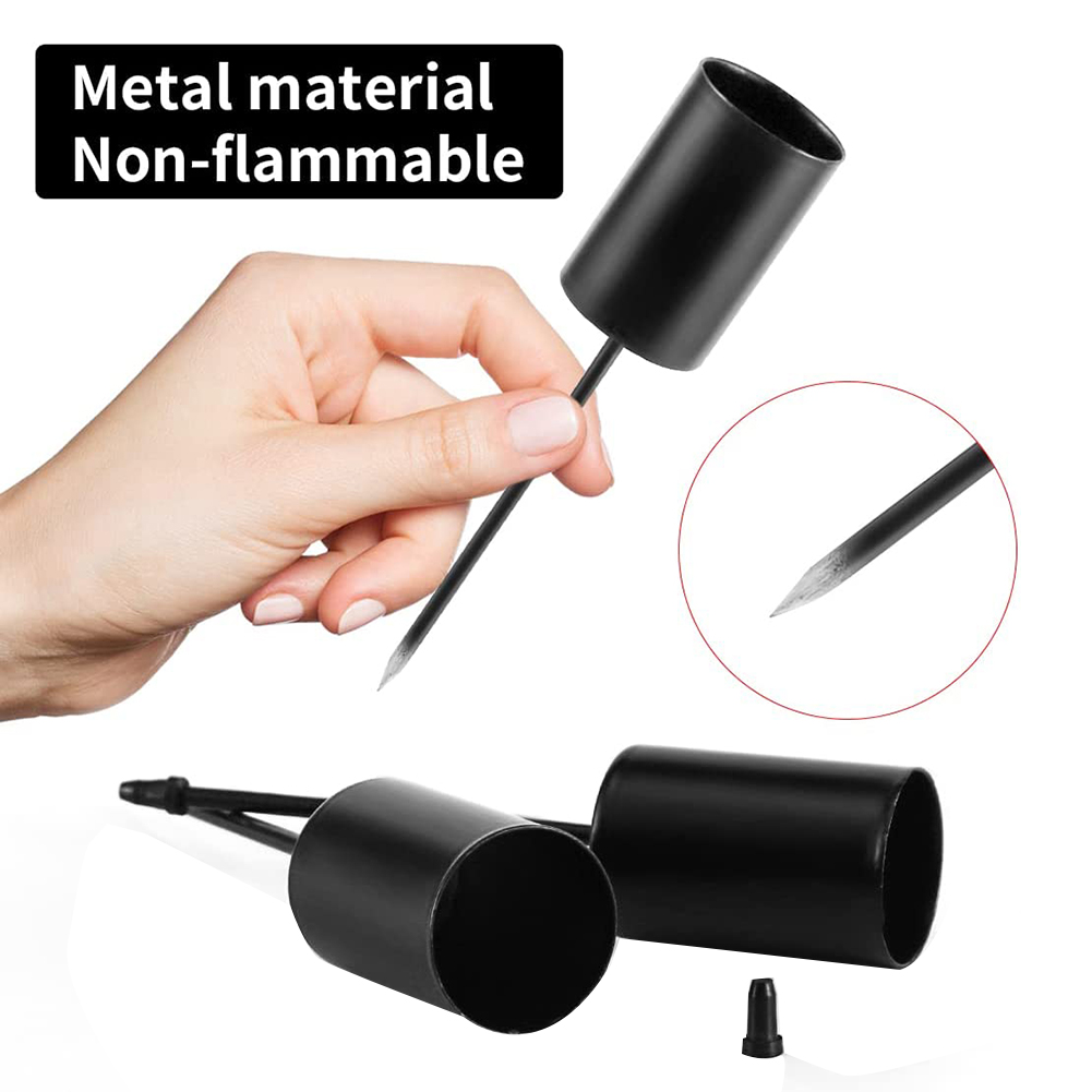 串付きブラックテーパーキャンドルホルダー、リース、キャンドルスティック、リース、6個