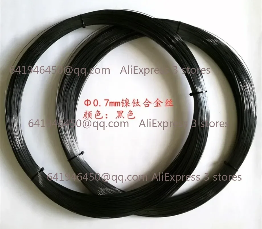 Filamento hiperelástico de alambre recto de titanio y níquel de aleación de memoria con forma de nitinol súper elástico negro 0,05mm-2mm