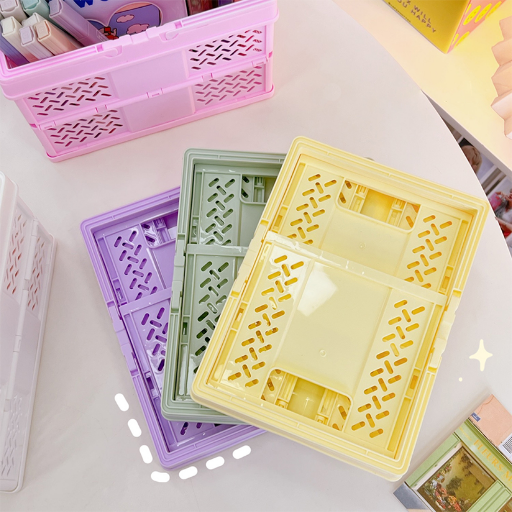 Mr. Paper 6 Style INS Style Folding Storage Basket Multi-Function Stationary Holder Office Desk Accessories