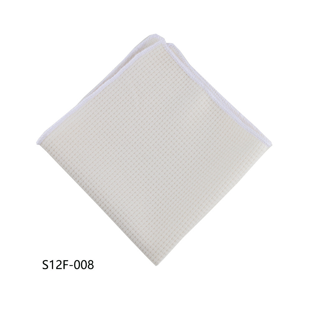 ผ้าเช็ดหน้าฝ้ายลินินสี่เหลี่ยมสีดำกระเป๋าสีทึบใหม่ผ้าเช็ดหน้ากว้าง23ซม. สำหรับงานเลี้ยงงานแต่งงาน