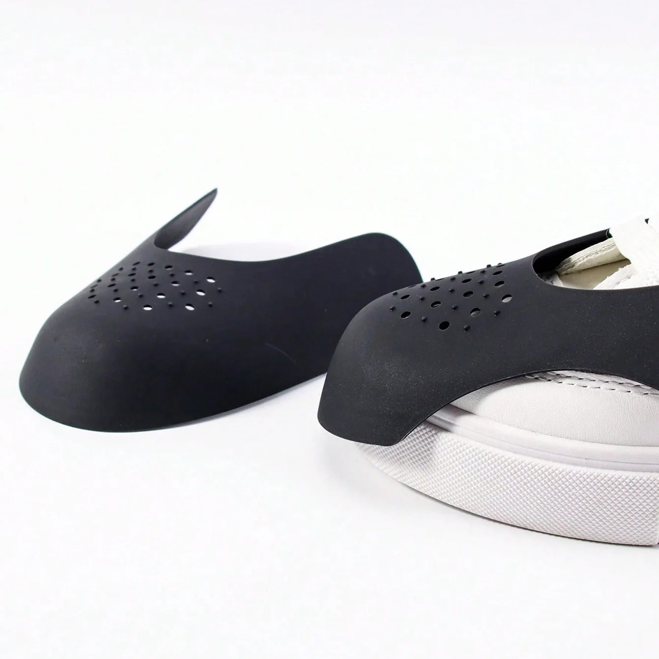 4 ชิ้น Crease Protector รองเท้าหัวรองเท้าผ้าใบ Anti Crease ย่นพับรองเท้าสนับสนุน Toe Cap กีฬา Crease Protector