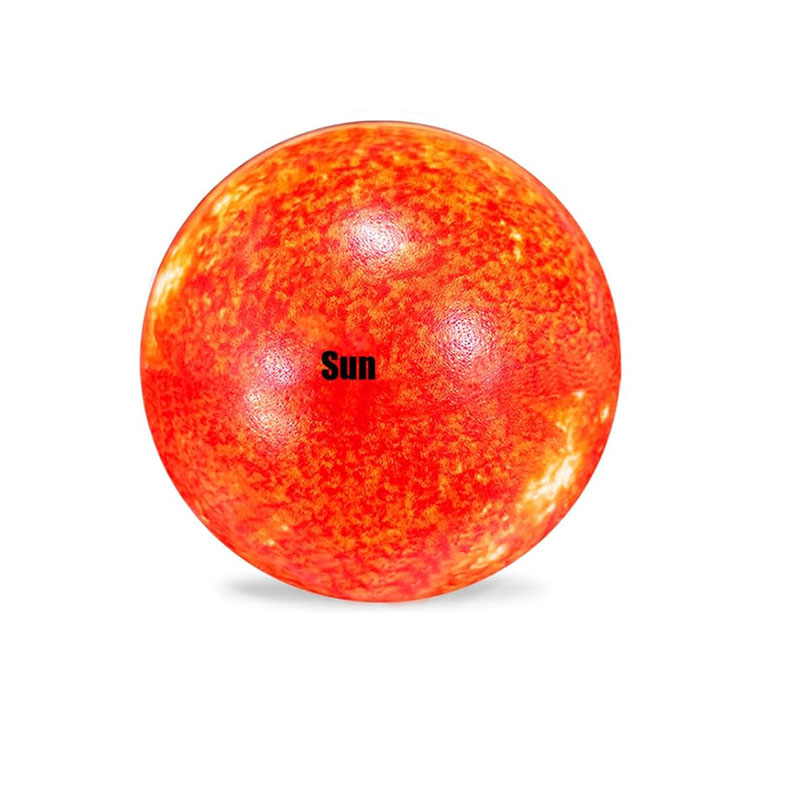 Stress Relief Squeeze Soft Foam Ball para Crianças, Lua e Sol Bola, Sistema Solar, Brinquedos Educativos, Novidade Presente