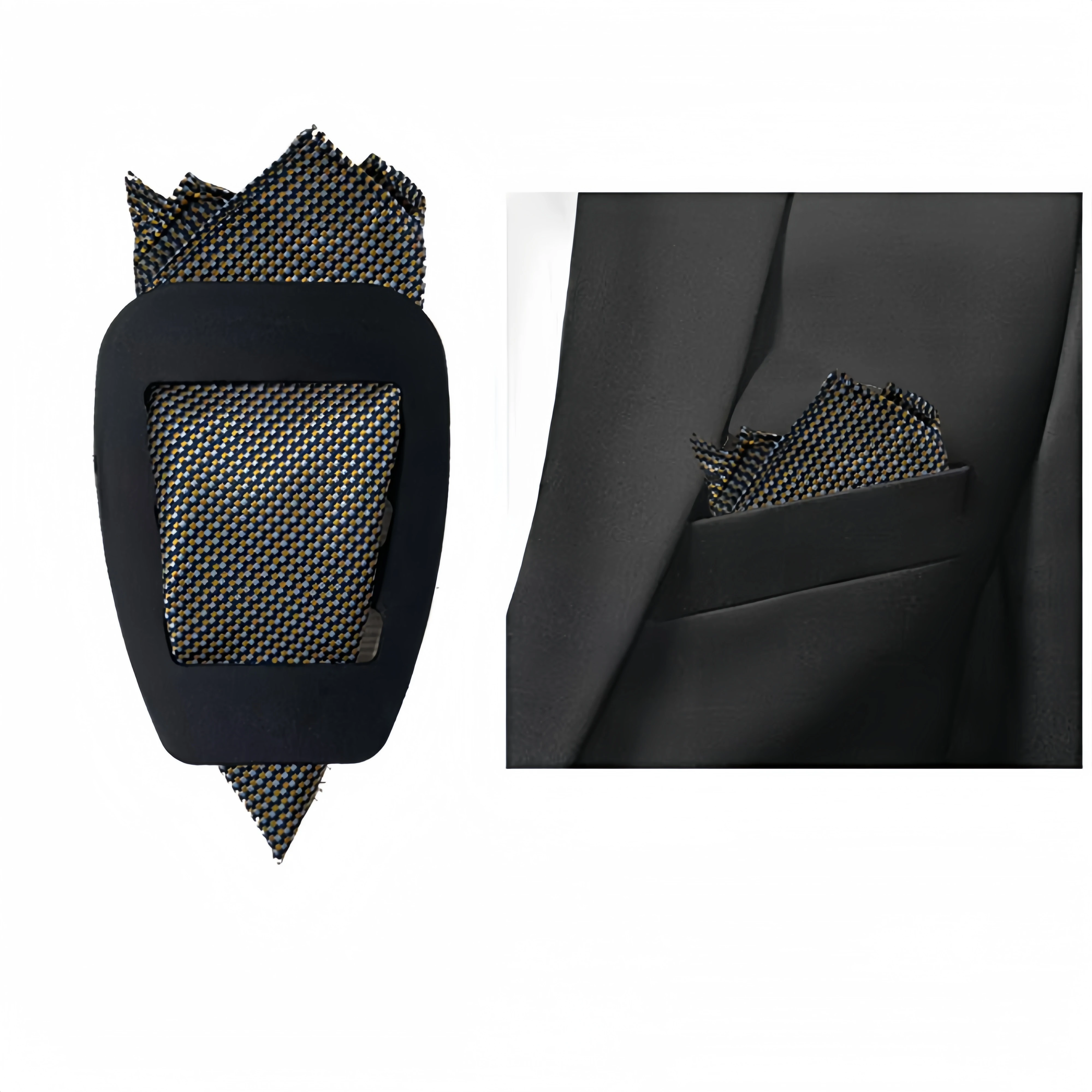Bolso quadrados titular lenço keeper organizador homem lenços pré-dobrados para homens cavalheiros terno vestindo acessório