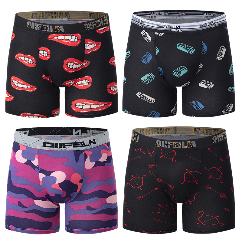 5/10 ชิ้นแฟชั่นผู้ชายยาวชุดชั้นในลําลอง Boyshort เยาวชนกีฬากางเกงขาสั้นสบายระบายอากาศยืดกางเกงขาสั้นชุดชั้นใน