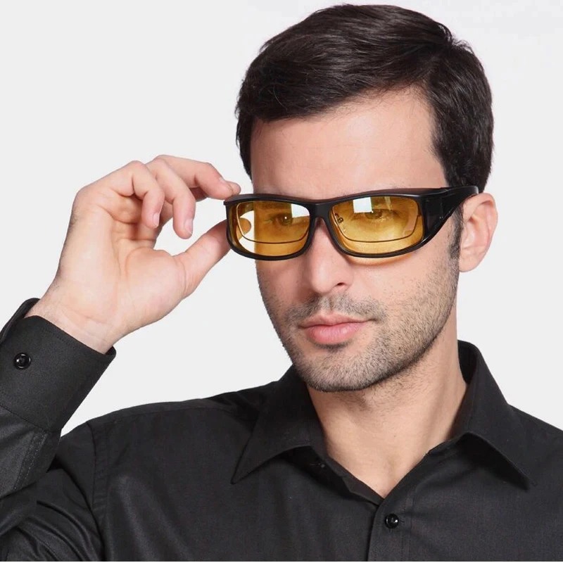 Occhiali da sole per la visione notturna Occhiali da guida notturni per auto Occhiali da conducente Occhiali da sole unisex Protezione UV Occhiali da sole Occhiali regalo