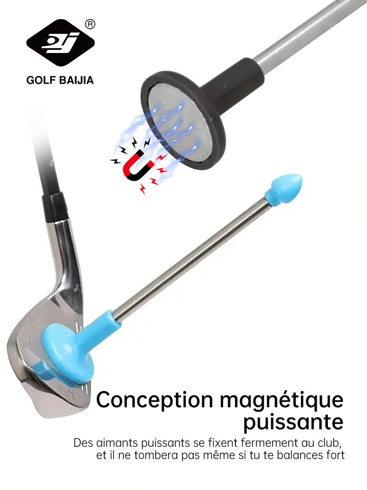 Outil de réglage de l'angle mené pour Club de Golf, coupe-Golf magnétique, indicateur de Direction, bâton d'alignement pour Club de Golf, améliore l'entraînement des compétences de jeu
