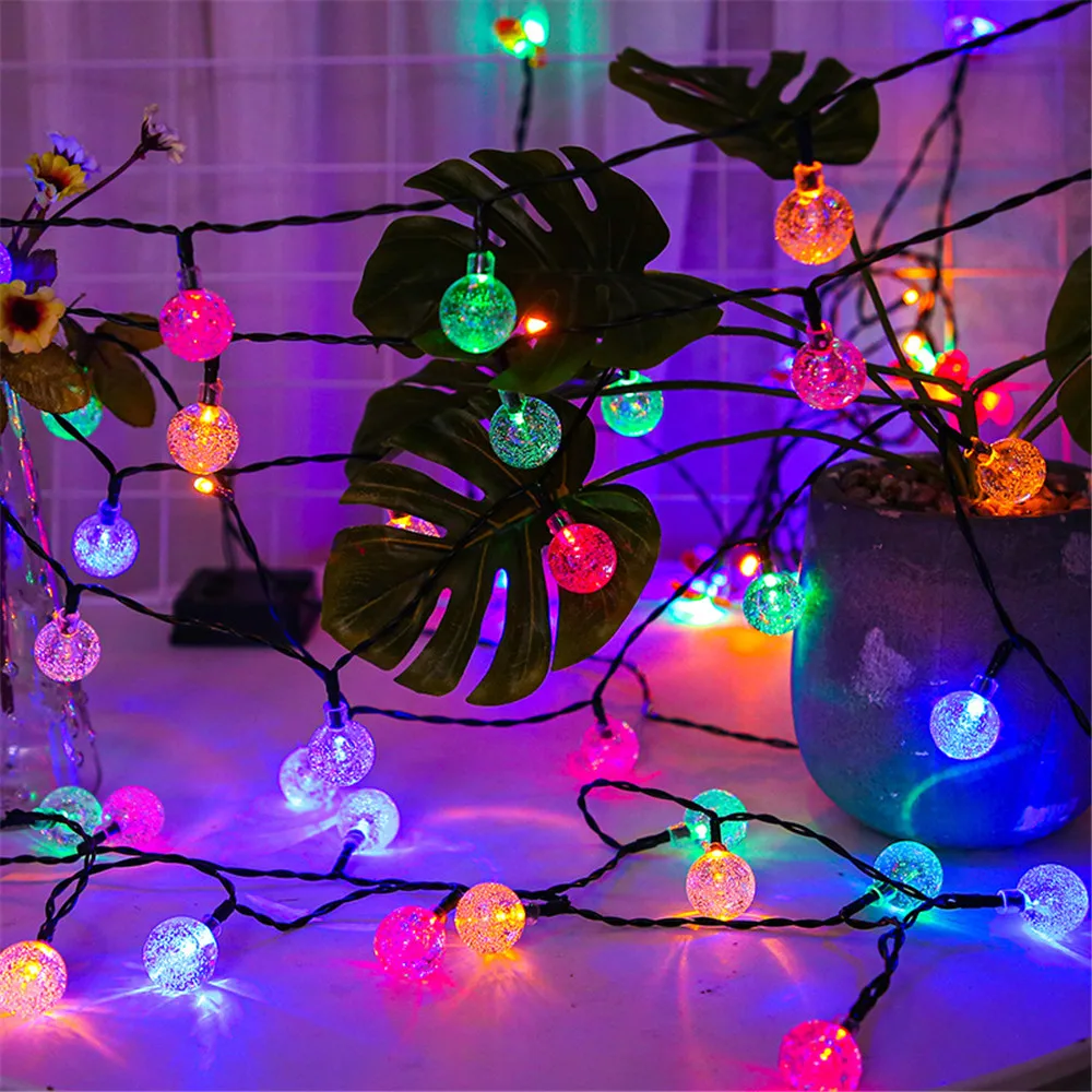 LED String Light พลังงานแสงอาทิตย์ไฟ Fairy 5m 20LED Warm Light กันน้ํากลางแจ้งสวนงานแต่งงานตกแต่งโคมไฟคริสต์มาส
