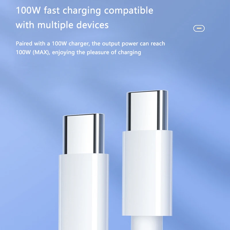 PD 100W USB C a USB tipo C Cable de datos de carga rápida para Huawei Samsung Xiaomi Macbook iPad línea de datos tipo C a tipo C