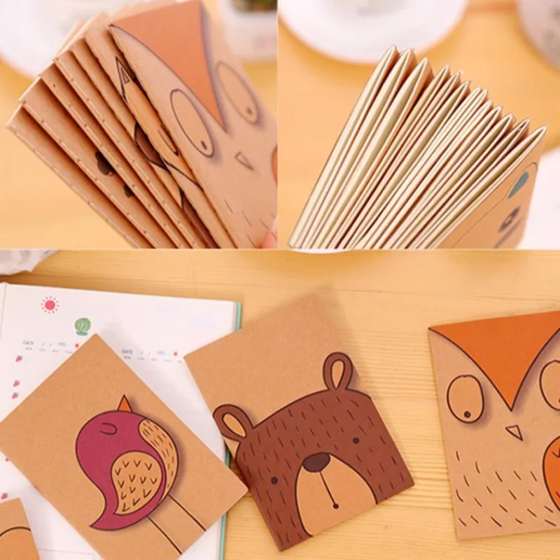 10Pcs Compact and Adorable Kraft Pocket Notebooks, Each Containing 64K(16 Sheets) of Unlined Paper, Ideal for Sttudents, Travele