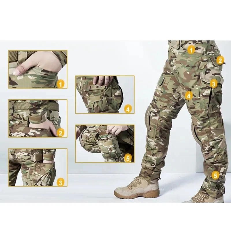Militär Uniform Camouflage Taktische Multicam Anzug Männer Airsoft Kampf Paintball Hemd Mantel Hose Soldat Sniper Jagd Kleidung