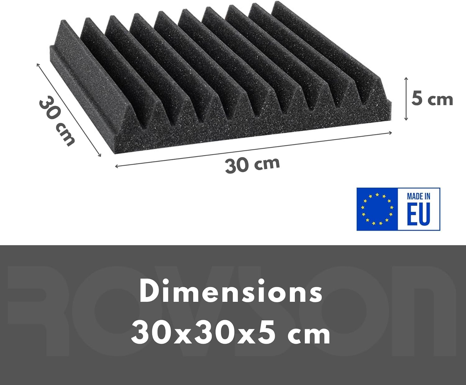 Paneles Acústicos Espuma Acústica, 30x30x5 cm, 24 Piezas, Aislante Acústico para Estudios, Estudios de Grabación, Oficina