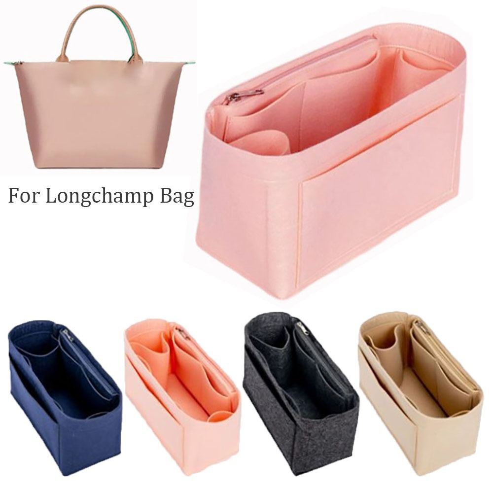 Bolso de fieltro de alta calidad, bolsa de almacenamiento, soporte interno, organización portátil, forro de bolso para Longchamp