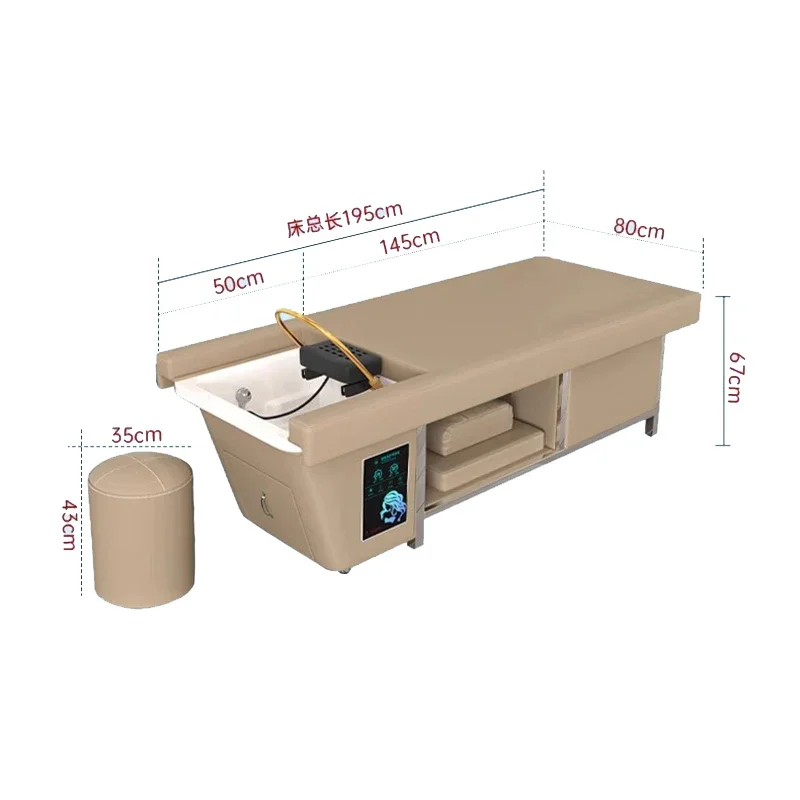 스파 헤어 베드 샴푸, 백워시, 미용실 대야 스탠드, 모바일 마사지 의자, 스타일링 헤드 스파 테이블, 워터 워시, Muebles Para 스파