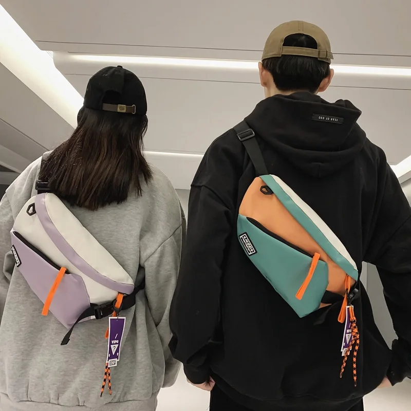 Peito rig saco feminino fanny pacote streetwear sacos de peito multi-função unisex náilon hip hop cintura saco bolso do telefone