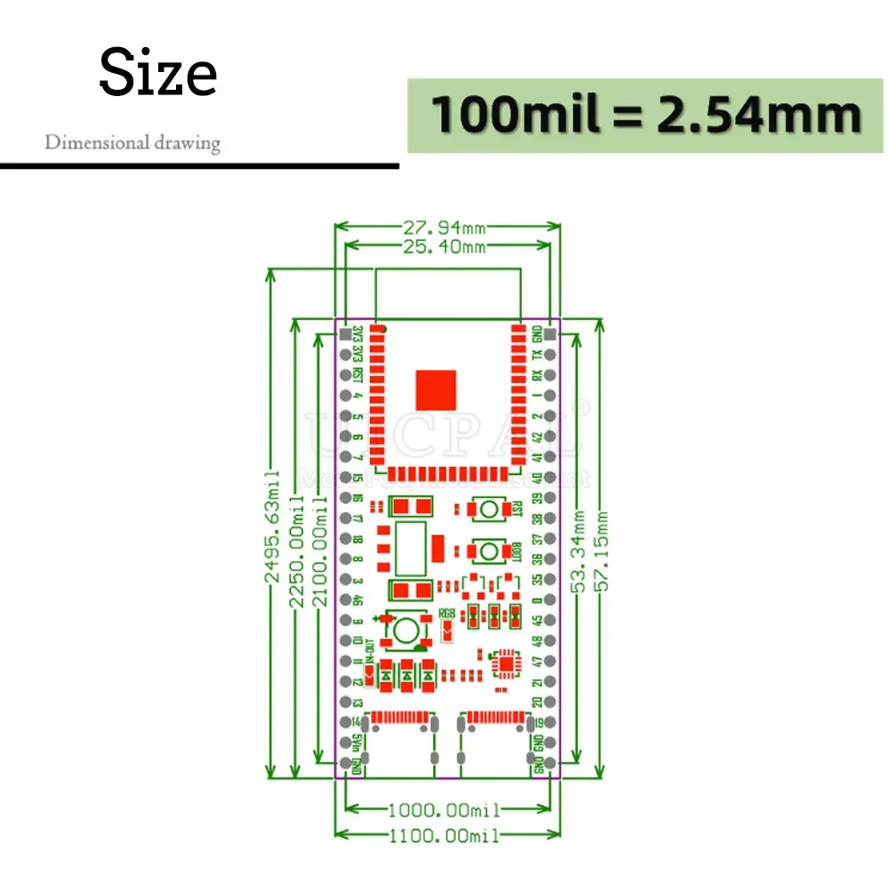 Płytka rozwojowa ESP32-S3 moduł Wifi 2.4G dla Arduino ESP IDF ESP32-S3WROOM1 N8R2 N16R8 44Pin typ-c 8M PSRAM ESP32 S3