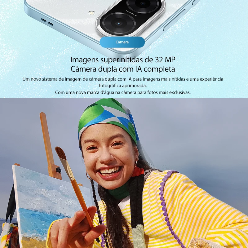 Versão global xiaomi redmi a5 sem nfc 6.88 "120hz display 32mp câmera 5200mah bateria grande android 15 celular