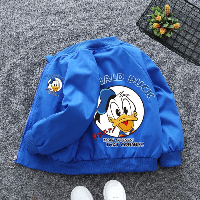 Nueva chaqueta de primavera para bebés y niñas, ropa de abrigo con estampado de dibujos animados de Mickey Minnie Mouse para niños, abrigo cortavientos para niños