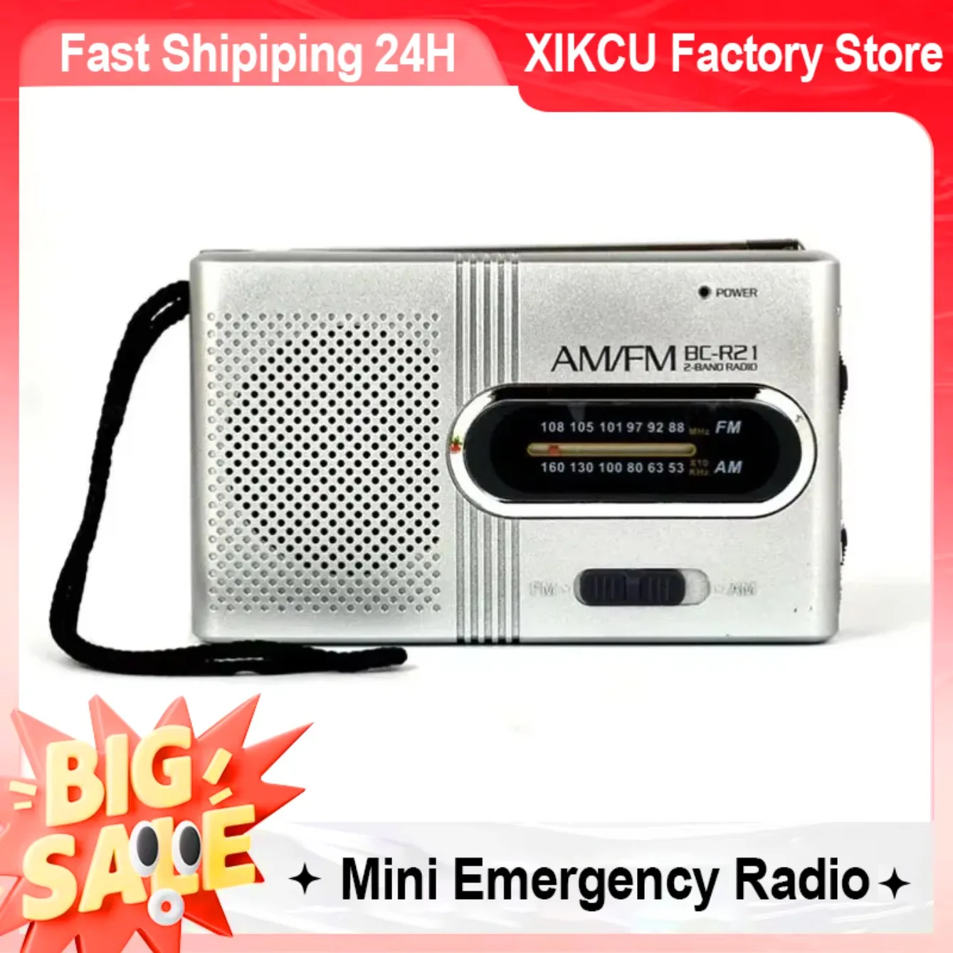 Mini Radio de bolsillo de emergencia, Radio FM AM, altavoz incorporado, receptor de Radio con pilas, el mejor reproductor para caminar en casa mayores