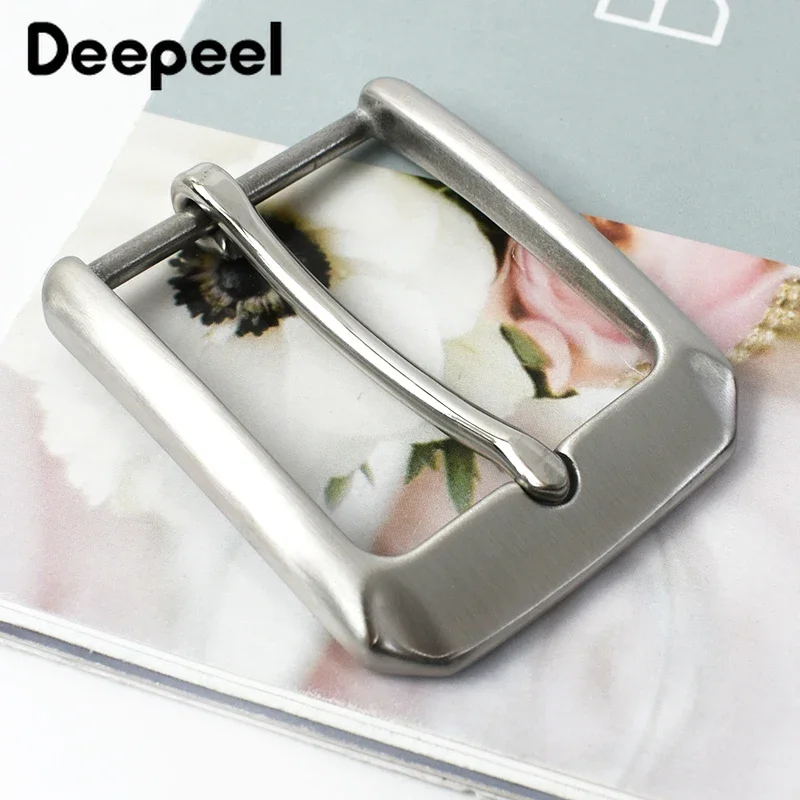 1pc deepeel 40mm aço inoxidável fivela de cinto masculino pino fivelas de couro de alta qualidade artesanato lazer cintura cabeça decoração acessórios