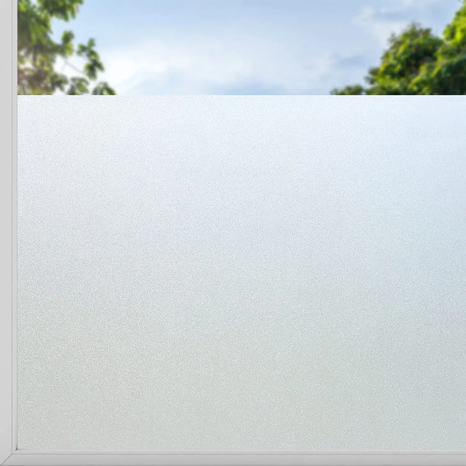 Película de privacidad de ventana pura mate, vidrio esmerilado opaco, bloqueo solar, pegatinas de vinilo autoadhesivas para decoración de baño