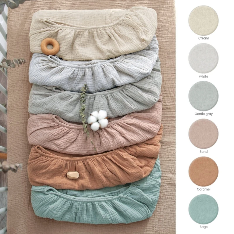 Sábana bajera ajustable para bebé recién nacido, funda protectora para cama de bebé, sábana ajustable para Moisés, funda protectora extraíble para colchón