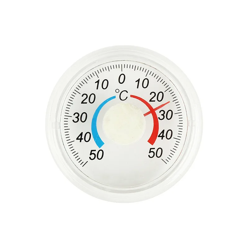 Round Plastic Outdoor Indoor Door Window Thermometer with Pointer - Humidity Temperature Measurement Tool Hygrometer Home Garden
