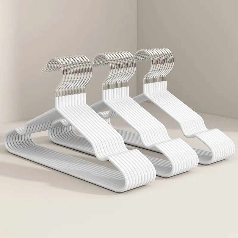 Perchas de ropa sin marcas para uso doméstico, perchas de secado antideslizantes, perchas de ropa gruesas de Metal, almacenamiento de dormitorios, armarios para adultos cl