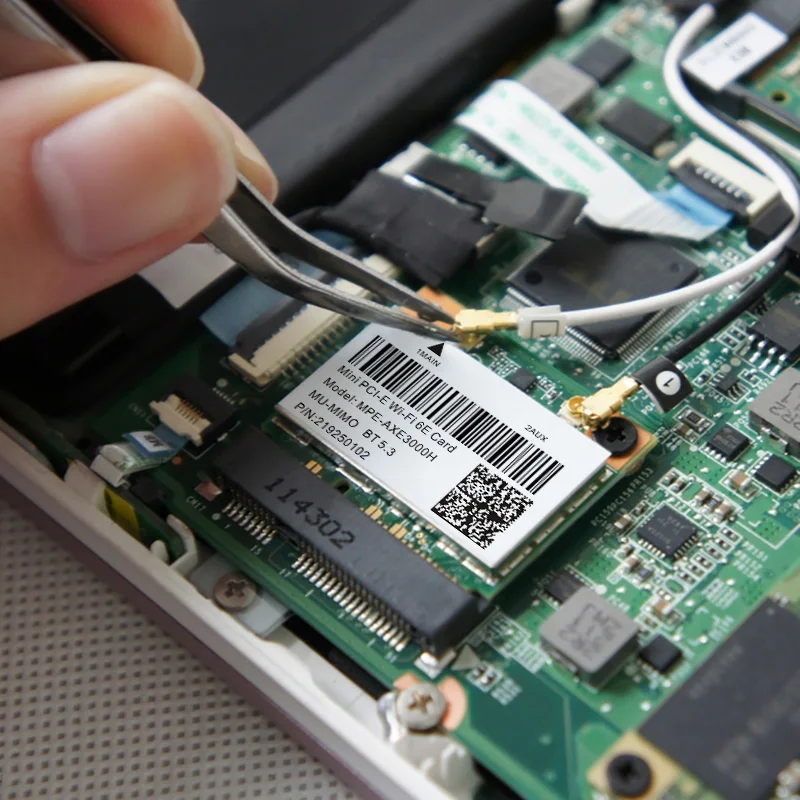 Tri Band 5374Mbps WiFi 6E AX210 Mpe-AXE3000H/ AC7265 Card Không Dây BT 5.2 Cho Mini PCIE Wi-Fi Adapter Win10 cho Máy Tính Để Bàn/Máy Tính Xách Tay