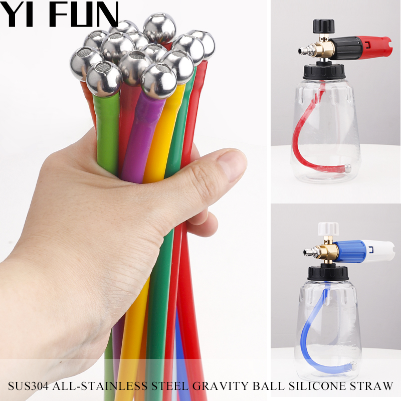 Car Wash Accessories Stainless Steel Filter For High Pressure Washer Foam Cannon Snow Foam Lance Fillter with Plastic pipe
