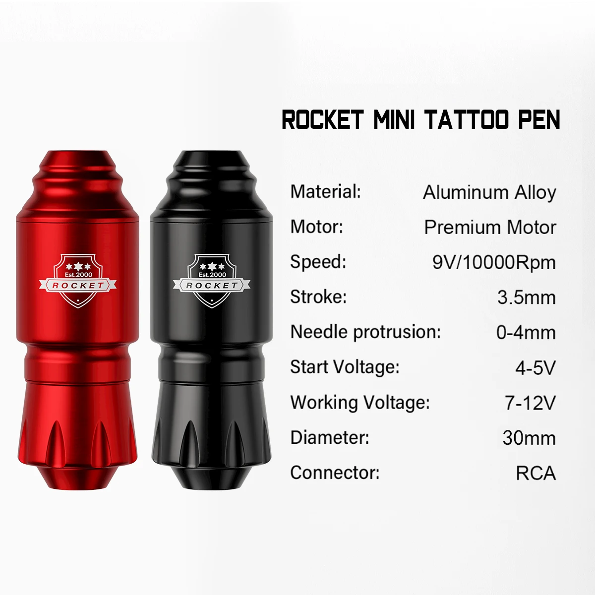 DM ไร้สาย Tattoo Kit Complete Mini Rocket เครื่องแบตเตอรี่เข็มหมึกโรตารีสักปากกาแต่งหน้าถาวร Tattoo Kit