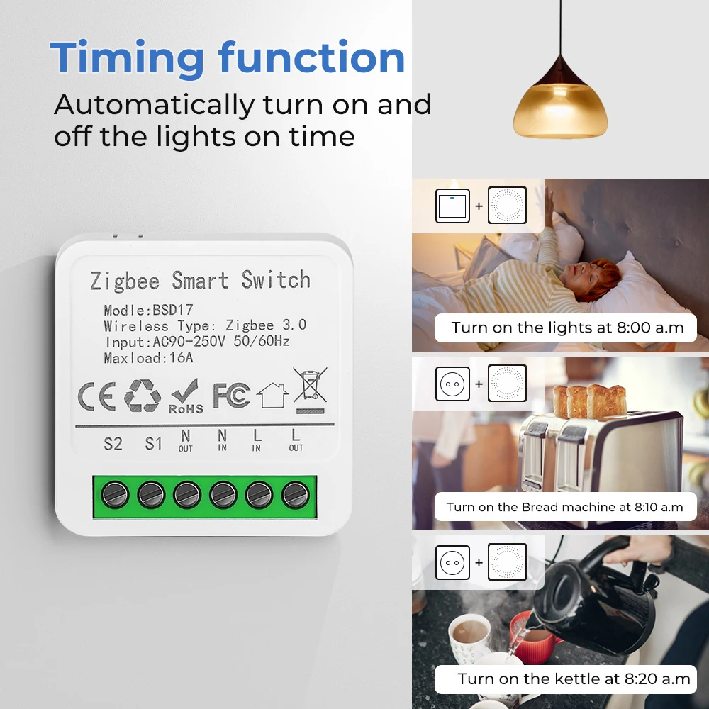 Ewelink app mini zigbee3.0 módulo de interruptor inteligente suporte 2way controle casa inteligente diy interruptores controle voz para alexa google alice