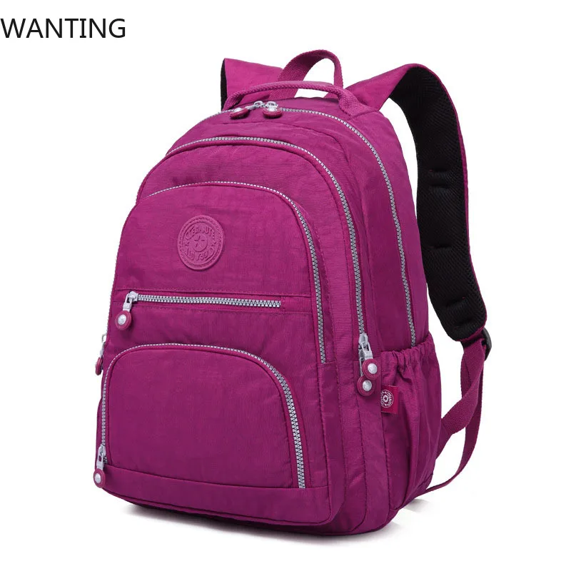 Mochila escolar para estudiantes y adolescentes, mochila de viaje para mujer, mochila impermeable de nailon para ordenador portátil, Unisex, 2024